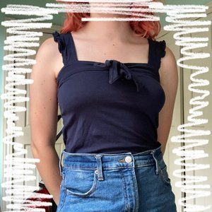 J. Crew Ruffle Bow Tank Top